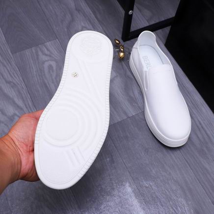 Berluti Casual Leather Slip-On Shoes with Elastic Panels - Image 10