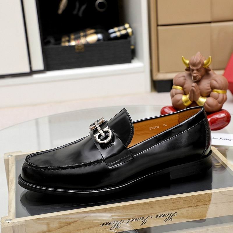 Black Patent Leather Loafers with Silver Gancini Buckle - Image 5