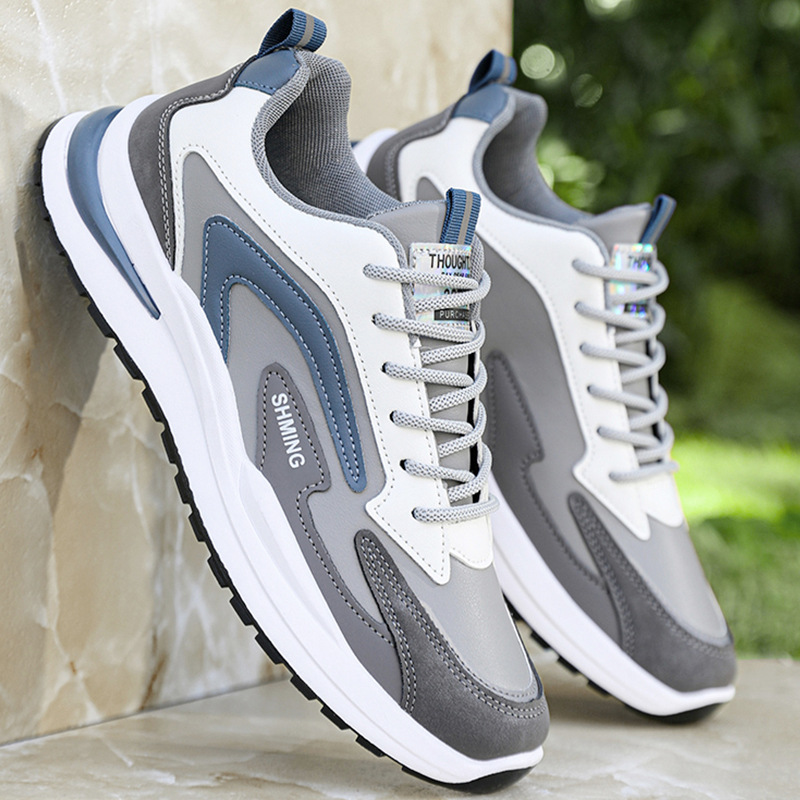 Casual Fashion Leather Sneakers - Multiple Color Options