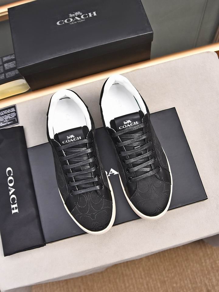 Coach Black Monogram Low-Top Sneakers - Image 2