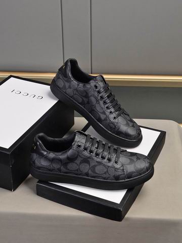 Coach Black Monogram Low-Top Sneakers - Image 4