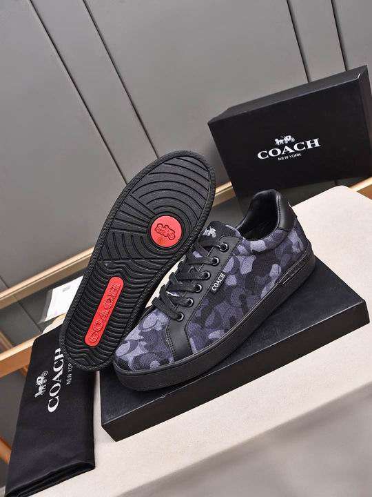 Coach Blue & Black Floral Camouflage Low-Top Sneakers - Image 6