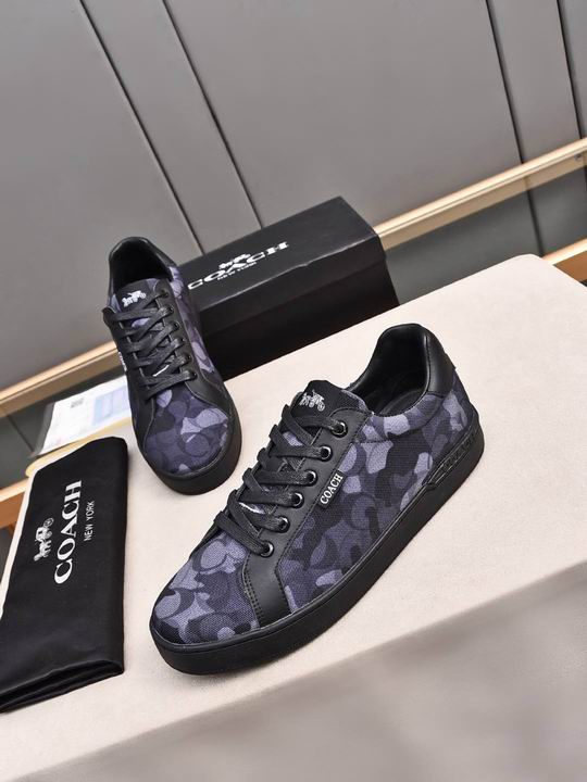 Coach Blue & Black Floral Camouflage Low-Top Sneakers - Image 5