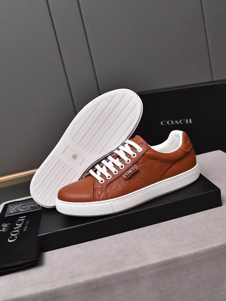 Coach Brown Leather Low-Top Sneakers - Image 6