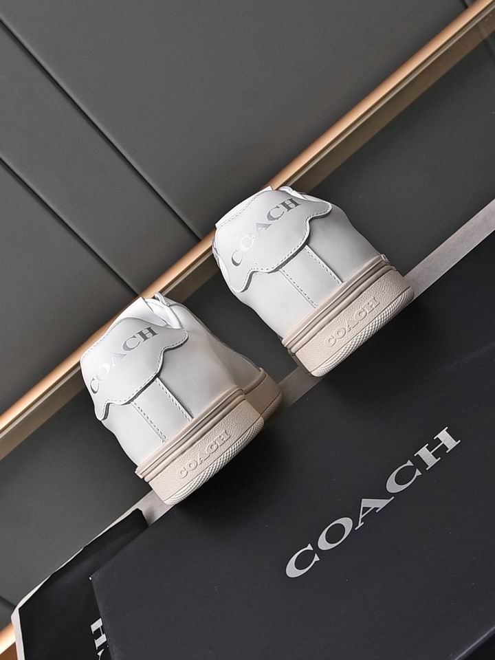 Coach White Leather Low-Top Sneakers - Image 5