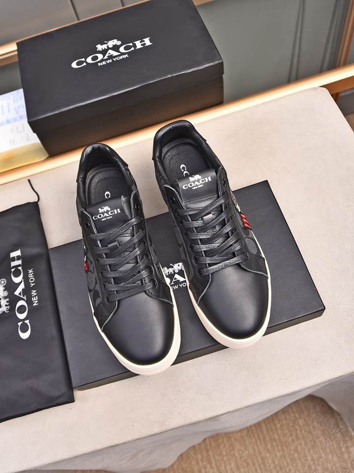 Coach X Disney Black Leather Low-Top Sneakers - Image 2