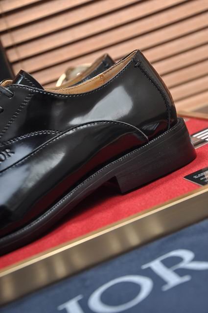 Dior Black Leather Wingtip Oxford Shoes - Image 6