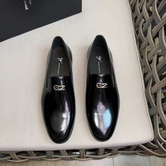 Giuseppe Zanotti-Inspired Black Patent Leather GZ Logo Loafers