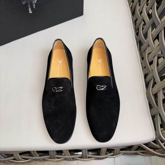 Giuseppe Zanotti-Inspired Black Velvet GZ Logo Loafers