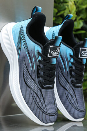 Gradient Color Dynamic Line Fashion Sneakers