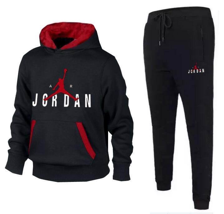 Jordan Color Block Hoodie & Sweatpants Tracksuit