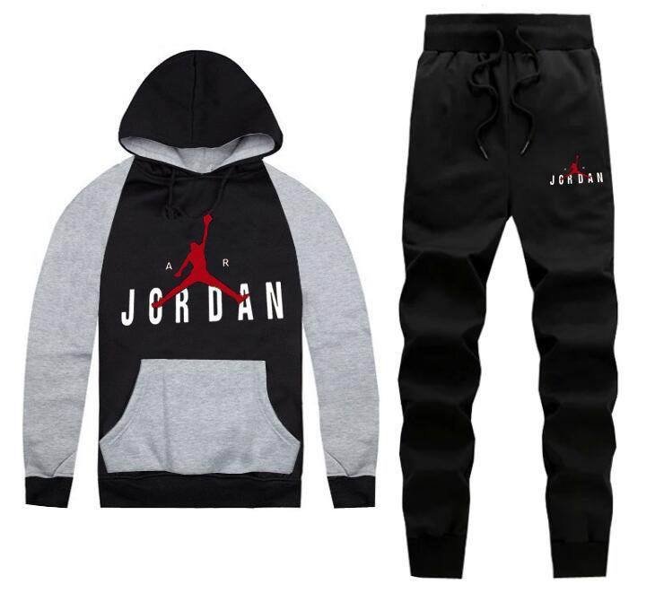 Jordan Color Block Hoodie & Sweatpants Tracksuit - Image 5