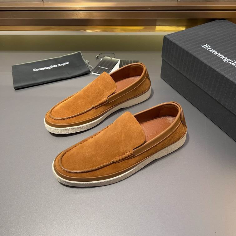 Vibrant Orange Suede Slip-On Loafers - Image 3