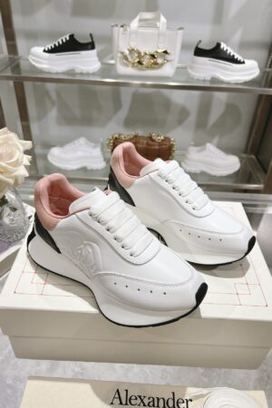 Alexander McQueen-Inspired White, Pink & Black Sprint Runners