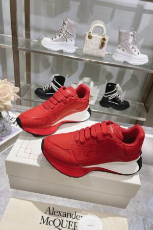 Alexander McQueen All-Red Runner Sneakers
