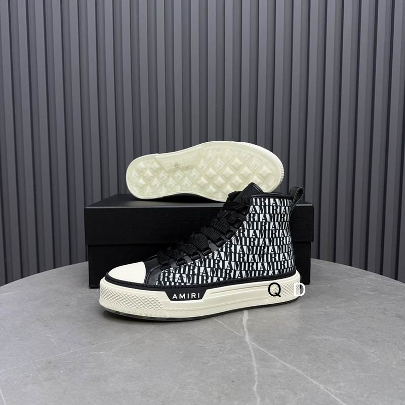 Amiri Court High-Top Sneakers in Black and White - Image 5