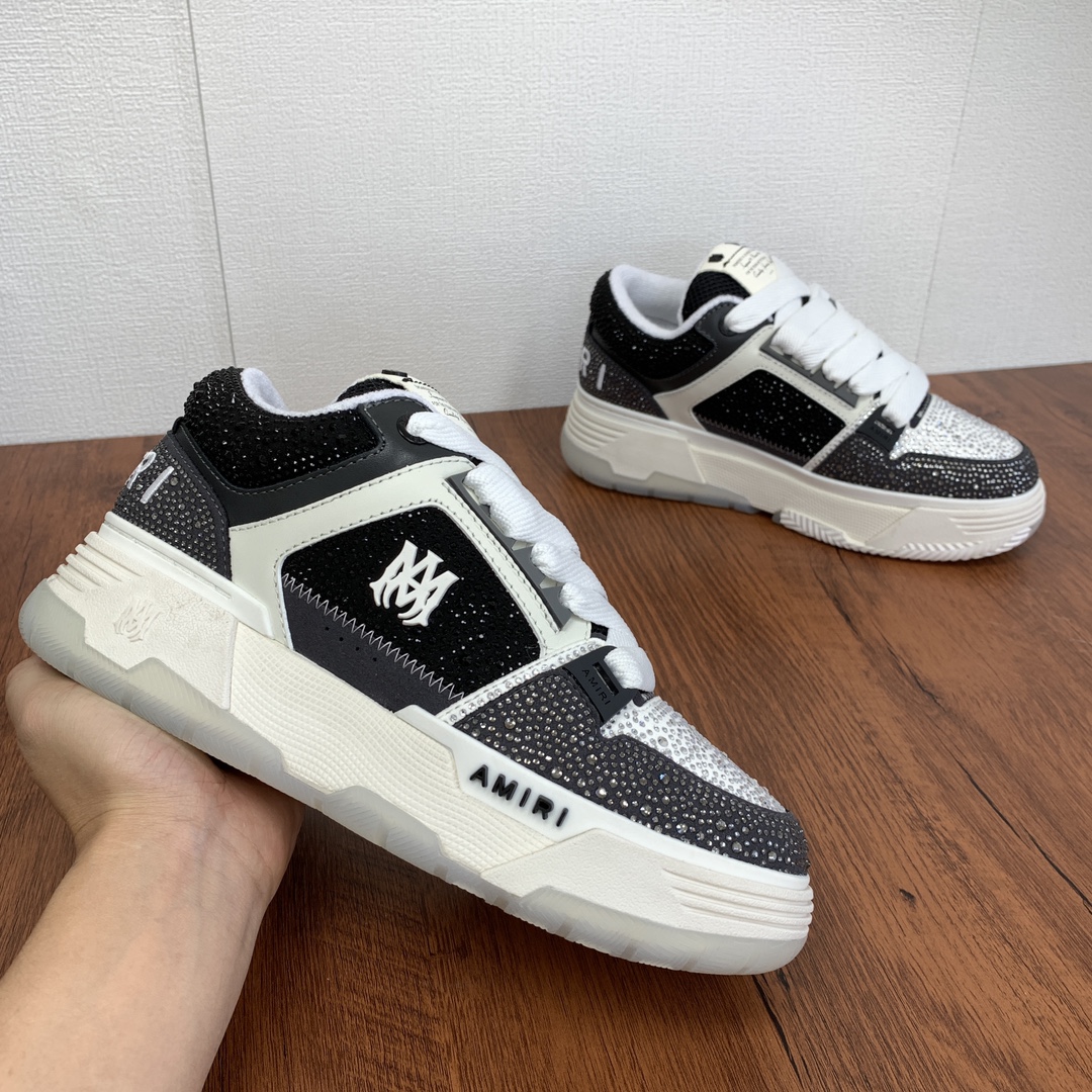 Amiri MA-1 Low-Top Sneakers in Black and White - Image 5