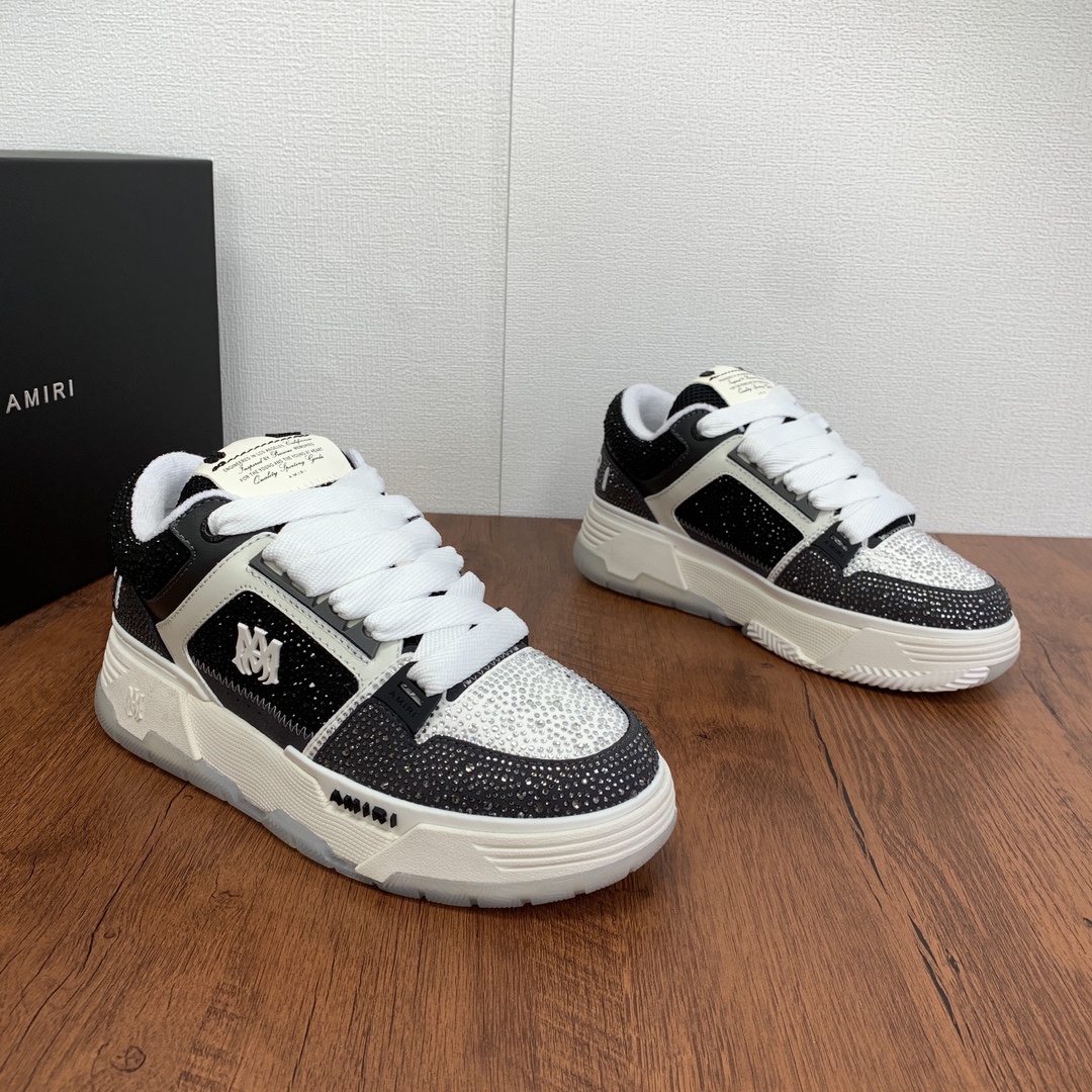 Amiri MA-1 Low-Top Sneakers in Black and White - Image 4