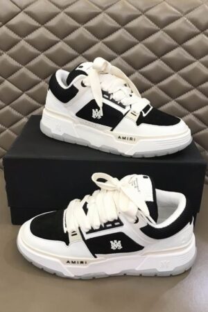 Amiri MA-1 Low-Top Sneakers in Black and White