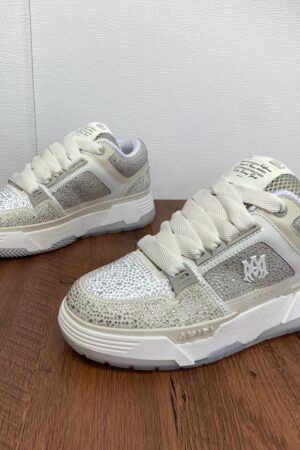 Amiri MA-1 Low-Top Sneakers in Black and White Leather