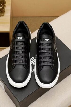 Amiri Men's Eagle Logo Low-Top Sneakers in Black