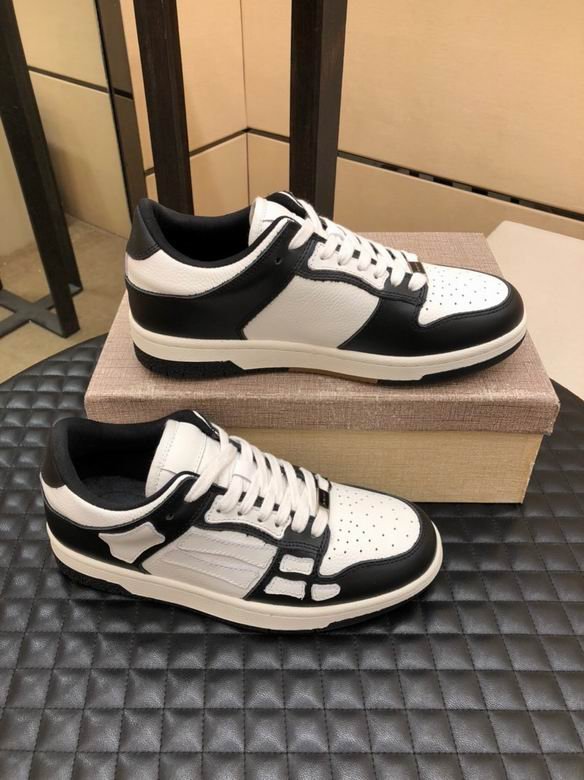 Amiri Skel-Top Low Sneakers in Black and White. - Image 7