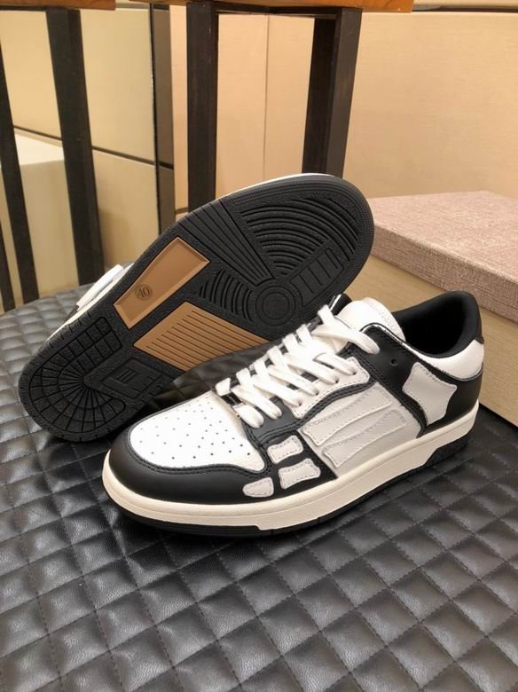Amiri Skel-Top Low Sneakers in Black and White. - Image 6