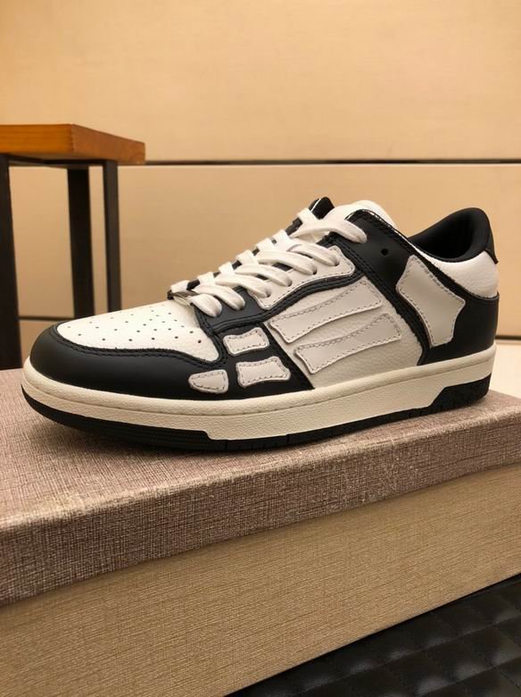 Amiri Skel-Top Low Sneakers in Black and White. - Image 4