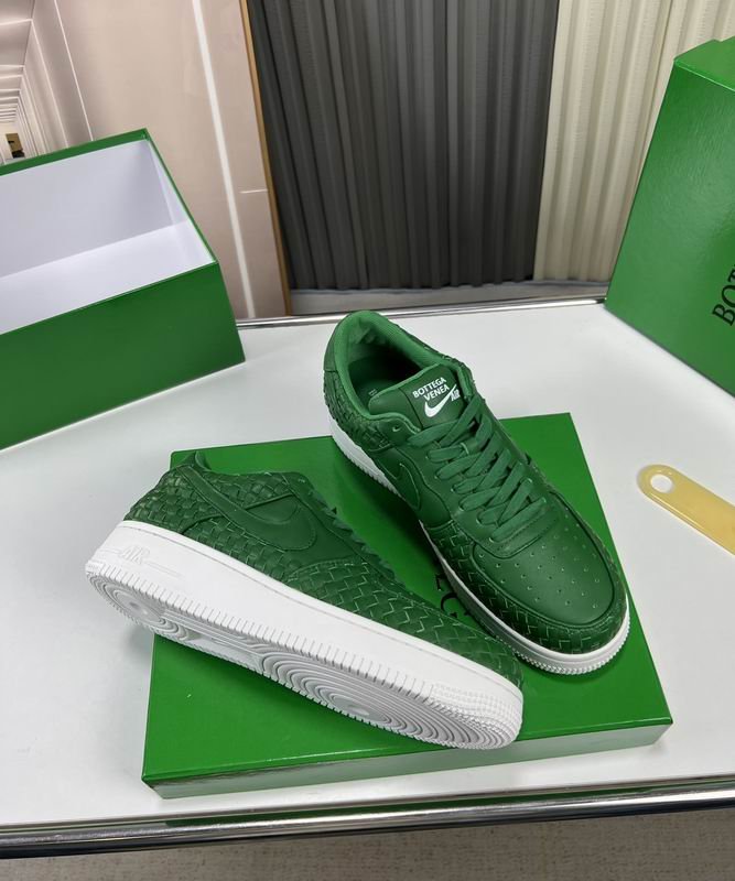 Bottega Veneta All-Green Woven Low-Top Sneaker, White Sole. - Image 3