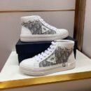 Dior B23 High-Top Sneaker in White, Gray Dior