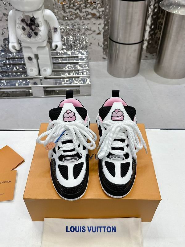 Louis Vuitton Skate Sneakers Black White Pink - Image 2