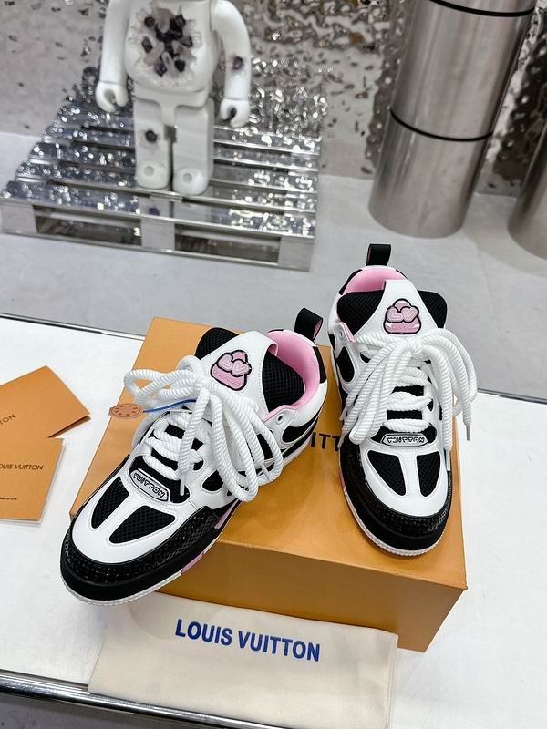 Louis Vuitton Skate Sneakers Black White Pink