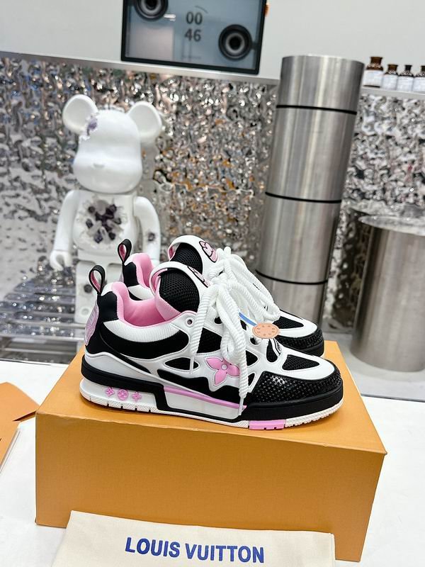 Louis Vuitton Skate Sneakers Black White Pink - Image 4