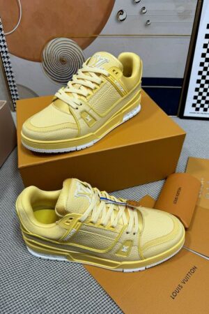 Louis Vuitton Trainer Sneakers – The Peak of Saffron Yellow Leather