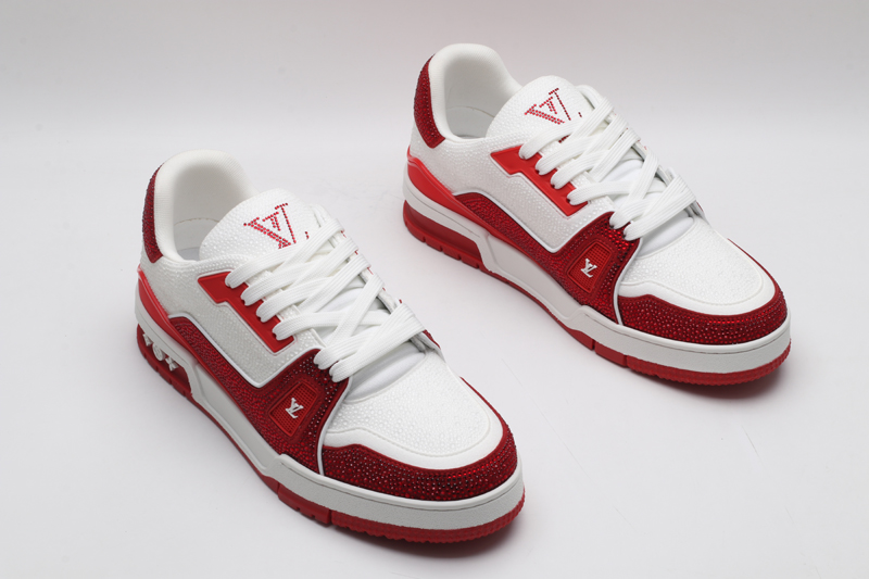 Louis Vuitton Trainer Crystal – The Peak of Red & White - Image 2