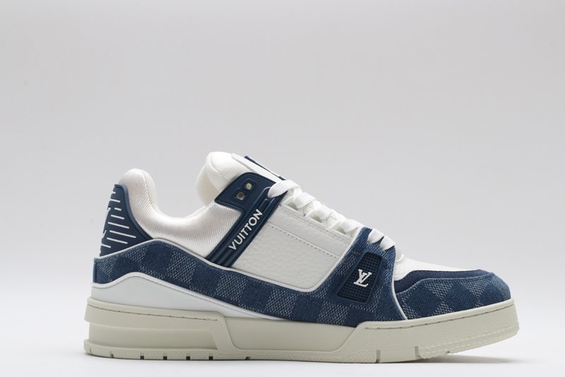 Louis Vuitton Trainer Low-Top – The Peak of Blue Denim & White Luxury - Image 5