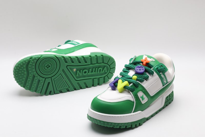 Louis Vuitton Trainer Low-Top – The Peak of White & Green with Multitone Accent - Image 4