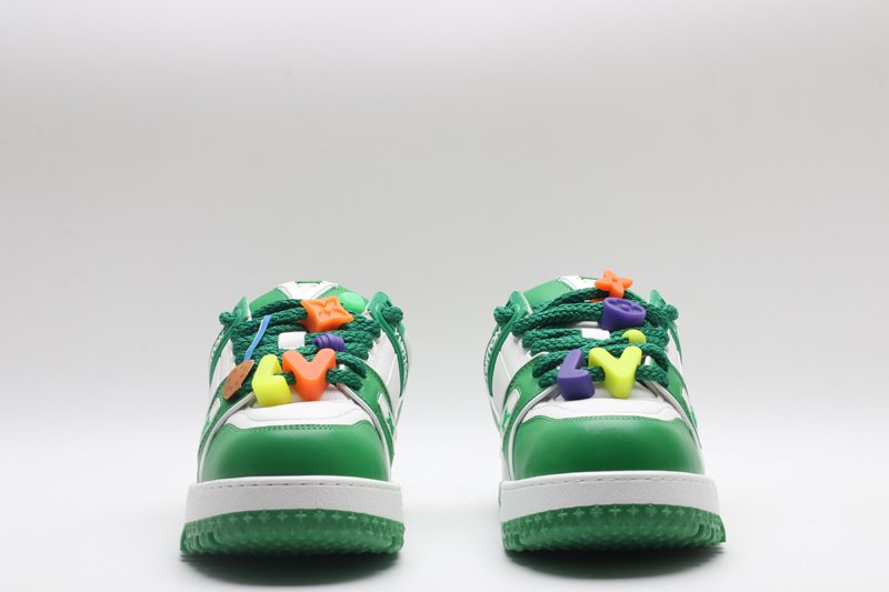 Louis Vuitton Trainer Low-Top – The Peak of White & Green with Multitone Accent - Image 2