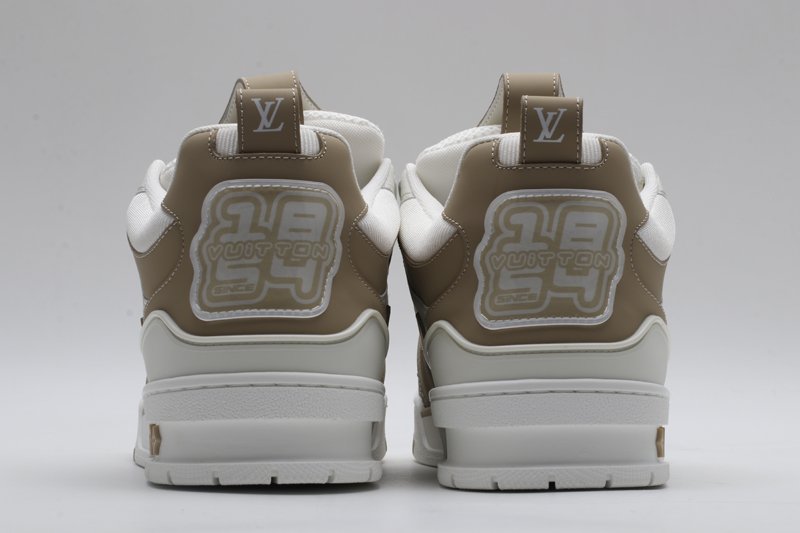 Louis Vuitton LV Trainer Sneakers - White and Tan - Image 6