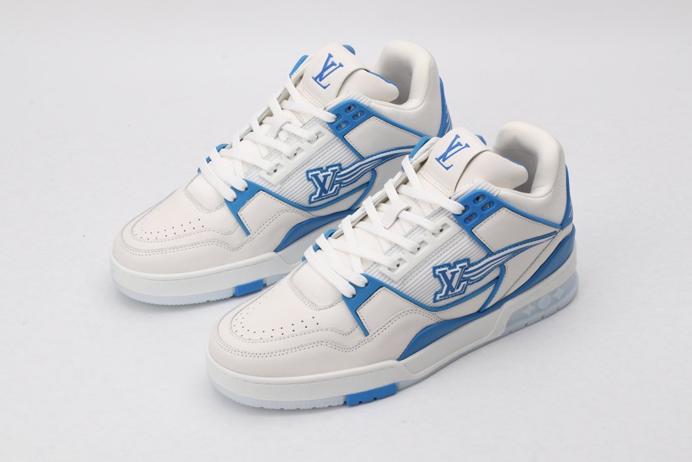Louis Vuitton LV Trainer 'White Blue Monogram' - Image 4