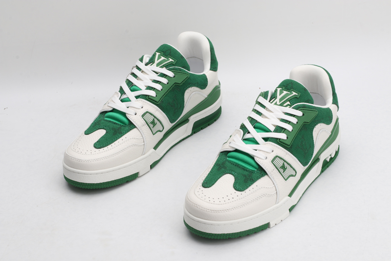 VerdantStride Green & White Fashion Sneakers - Image 3