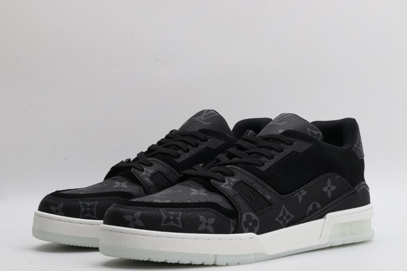 Louis Vuitton LV Trainer 'Grey Black Monogram White Sole' - Image 5