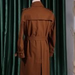 Burberry Cognac Double-Breasted Trench Coat - Image 3