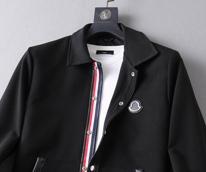 Moncler Elite Essential Leather-Trimmed Bomber Jacket - Image 2