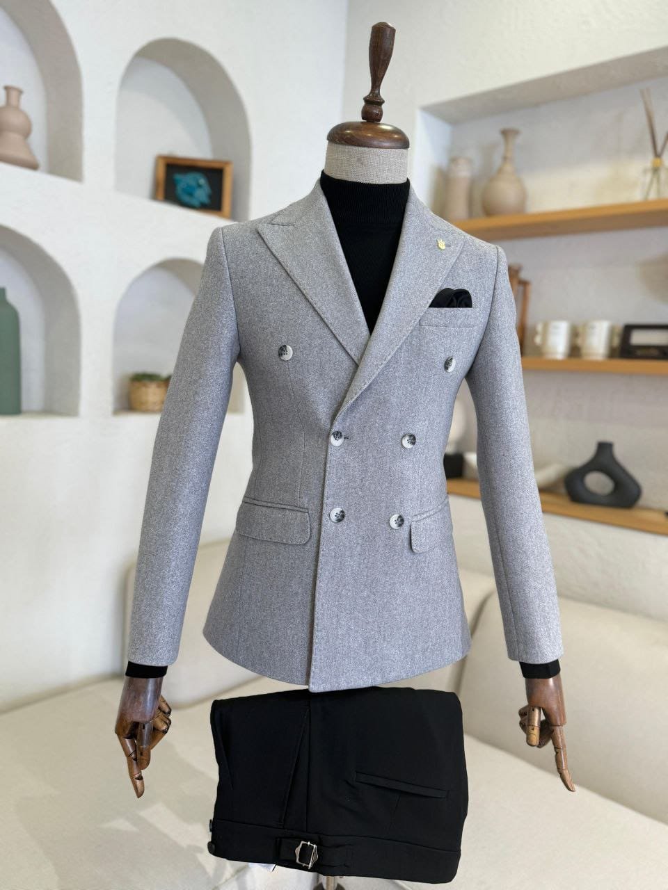Men’s White 3-Piece Slim Fit Suit – Formal Wear for Weddings & Office - Image 3