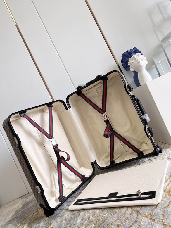 Gucci Beige GG Supreme Rolling Suitcase - Image 2