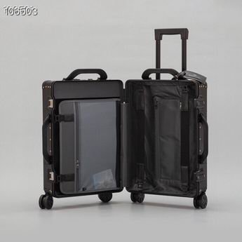Gucci Black Aluminum Rolling Suitcase - Image 3