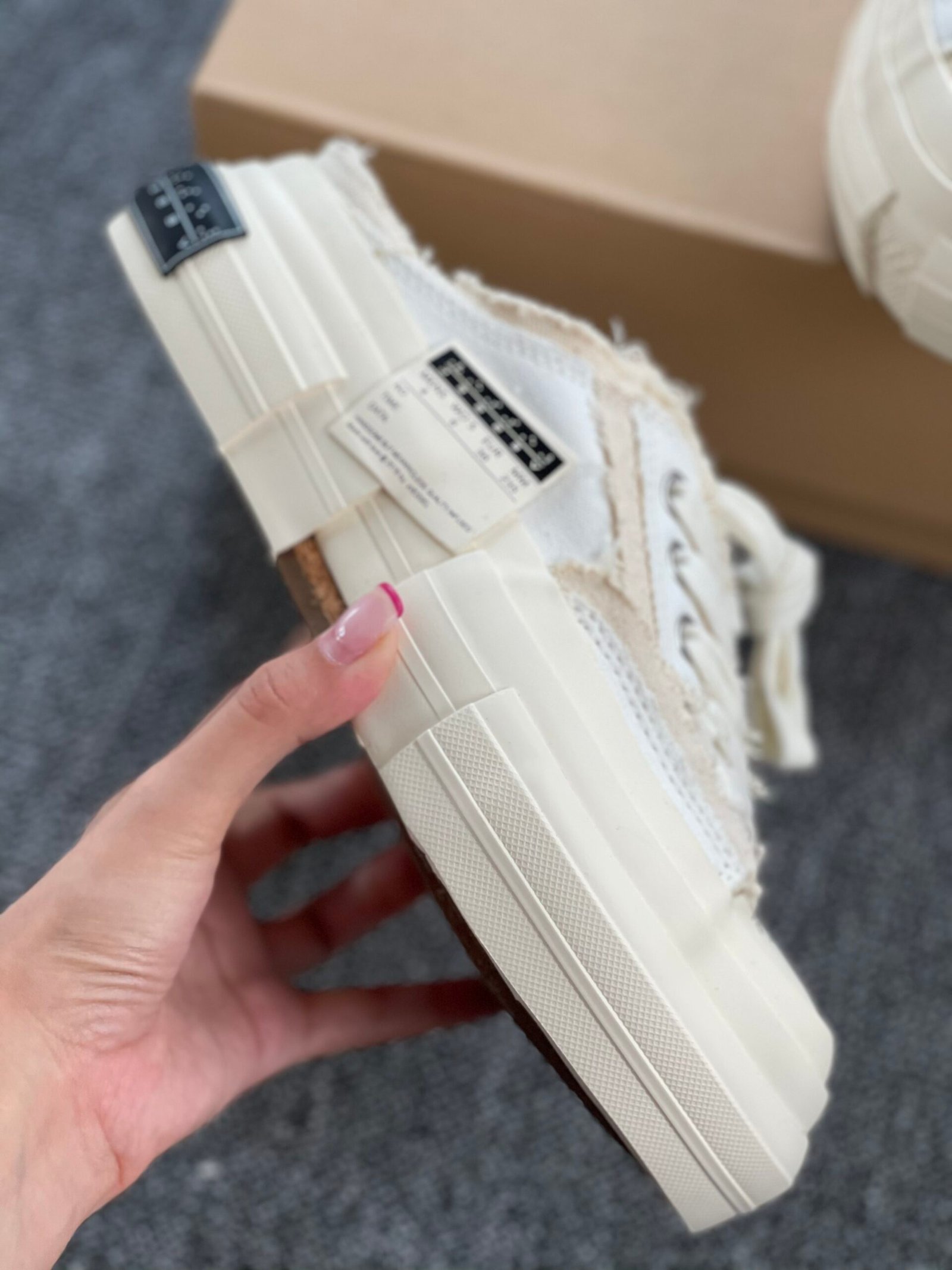 Maison Mihara Yasuhiro Baker OG Sole White Canvas Mules - Image 4