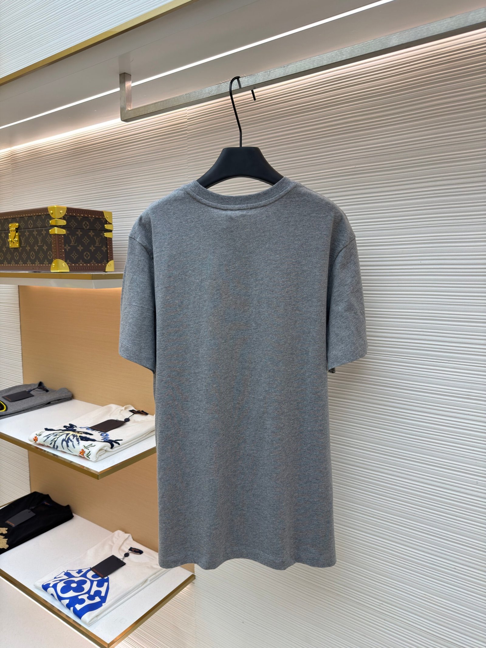 Moncler Inspired Grey Essential Cotton T-Shirt - Image 3