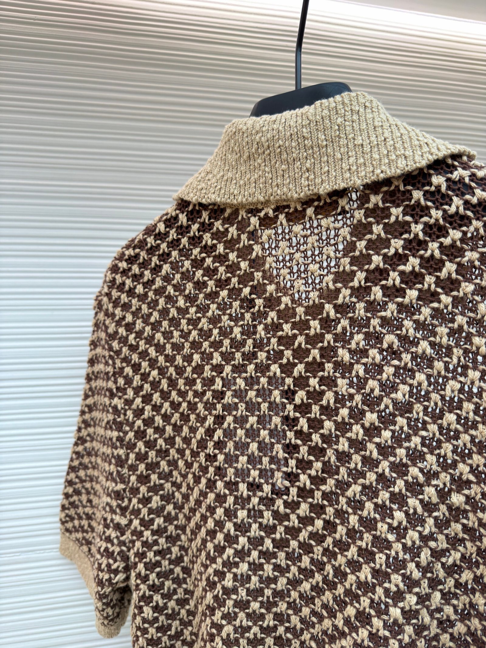 Louis Vuitton Inspired Damier Knit Polo - Image 2